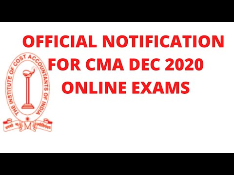 Official Notification For CMA Inter/final Students | Dec 2020 Exams| Full explain of guidelines