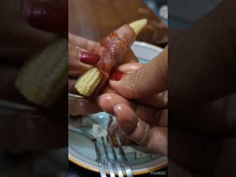 Bacon and young corn 🌽 trick #trending #howto #ytshorts