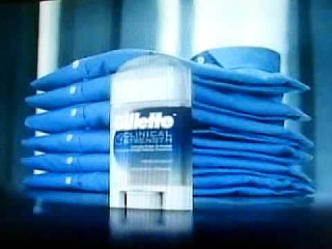 Gillette Clinical Strengh Anti-Persperant Deodirant Commercial