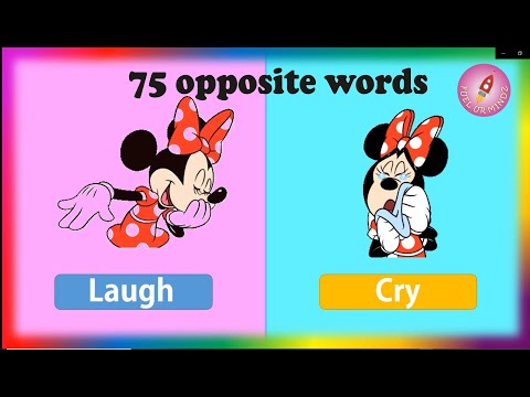 Opposites for kids | 75 important opposite words | Antonyms | Animated funny opposites |