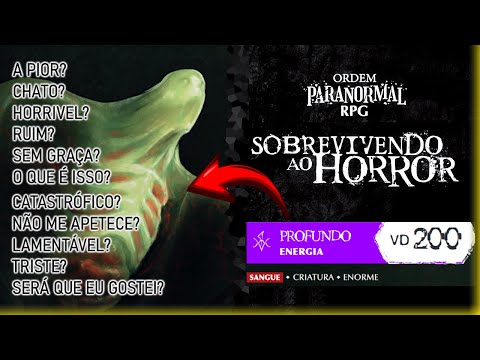 Ficha da PROFUNDO (Analise!) ORDEM PARANORMAL: SOBREVIVENDO AO HORROR!