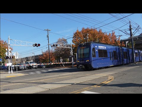 SACRT 407 Inbound & SACRT 410 Behind It At 29th Street Crossing & Station, Sacramento CA