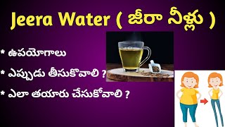 Benefits of drinking Jeera Water in Telugu.