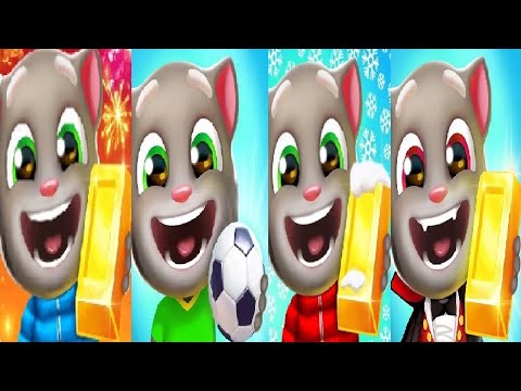 Talking Tom Gold Run New Update Christmas VS Halloween VS Event Football Fever Chinese Version 2024