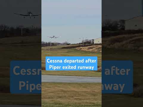 Piper Cherokee landing, Cessna 150 calling takeoff.  PA28-140 C150