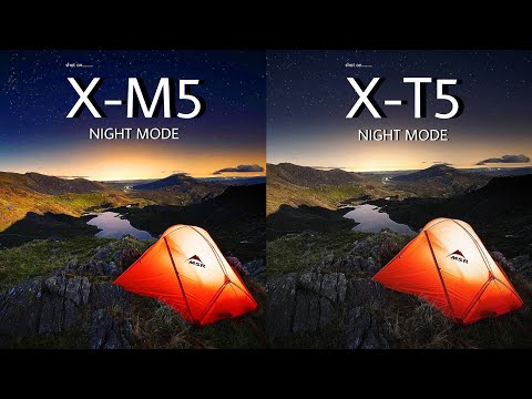 The New FUJIFILM X-M5 VS FUJIFILM X-T5 | NIGHT MODE | Camera Test