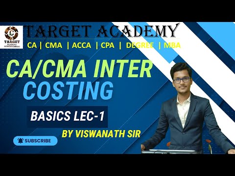 CA CMA INTER G1 NEW BATCH COSTING BASICS LEC-1#ca #cma #cainter #cmainter #caclasses#education#exam