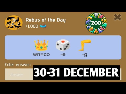 Rebus Of The Day Zoo 2 January | Zoo Rebus Of The Day | Rebus Of The Day Zoo