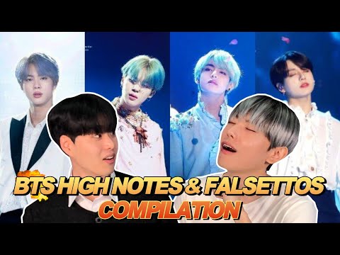 |SUB| BTS HIGH NOTES & FALSETTOS COMPILATION Reaction!