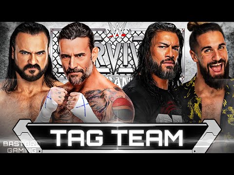 WWE 2K24 | CM Punk & Drew McIntyre VS Roman Reigns & Seth Rollins | Survivor Series