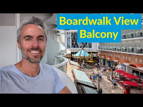 Utopia of the Seas Boardwalk View Balcony 8329 Room Tour | Royal Caribbean