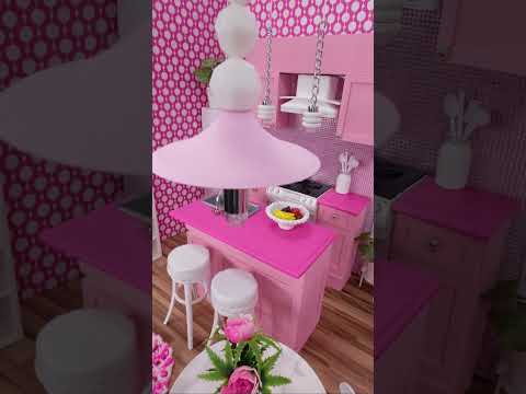 Barbie Doll Pink Pop Apartment DIORAMA #shorts #dioramas #onesixthscale