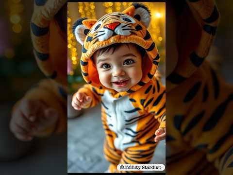 🐯Super Cute Baby in Tiger Costume เสือน้อยน่ารัก#tigercostume,#ชุดเสือ,#cutebaby,#babydance,