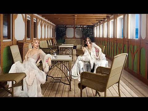 You're on The Titanic on the private Promenade Deck (oldies music, ocean sounds) 3 HOURS ASMR