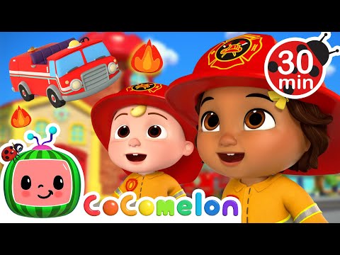 Wheels On the Firetruck! 🚒 | CoComelon Nursery Rhymes and Kids Songs | Animals for Kids