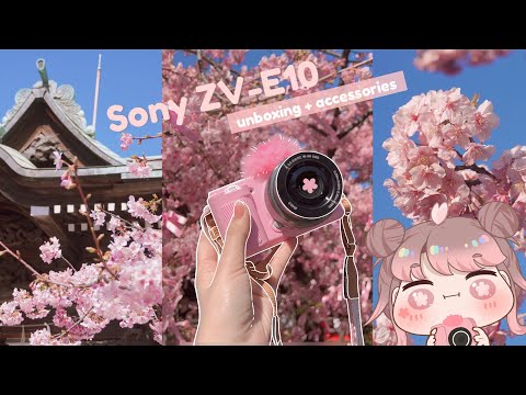 got my first ever camera 📷 Sony ZV-E10 w/ kit lens 📸 unboxing + accessories + sample shots 🌸 vlog