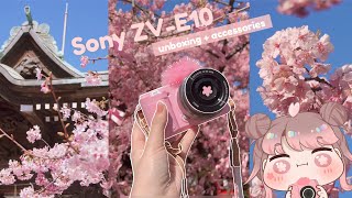 got my first ever camera 📷 Sony ZV-E10 w/ kit lens 📸 unboxing + accessories + sample shots 🌸 vlog