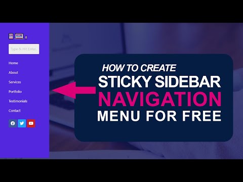 How to create a Sticky Sidebar Navigation for WordPress Website Using Elementor for free