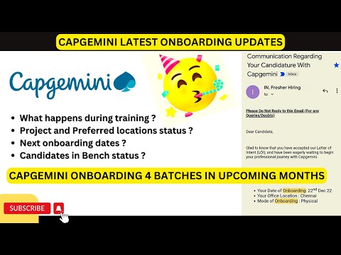 CAPGEMINI ONBOARDING UPDATE | JAN-MARCH | TRAINING | CANDIDATE STATUS | 2022 |