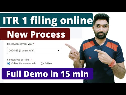 Income tax return(ITR 1) filing online AY 2024-25 | ITR filing online FY 2023-24(AY 2024-25)