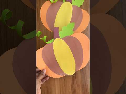 Easy Paper Pumpkin🎃 Halloween Craft Ideas #shorts #papercrafts #diy #halloween2023 #youtubeshorts