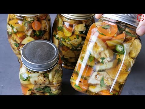 How to make homemade pickled vegetables in grandma's style، winter pickle