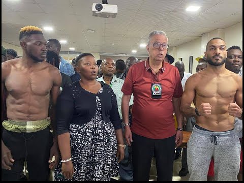 OFFICIAL WEIGHING- JOHN SSERUNJOGI vs EGYPT'S AHMED BOLOSHY Plus Undercards