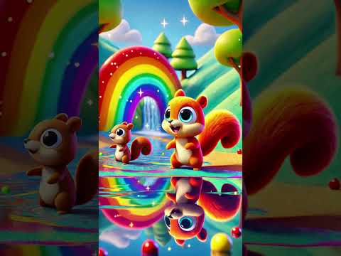 Squirrel's Story Melody: The Rainbow River #shortanimation #story #adorable #squirrel #3d #cute