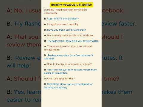 English Conversation: Simple Tips for Building Vocabulary in English #Shorts