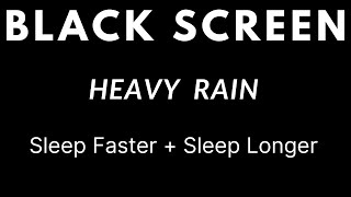 Heavy Rain on Road to Sleep Instantly for 10 Hrs with Black Screen | Beat Insomnia, Relax, Study