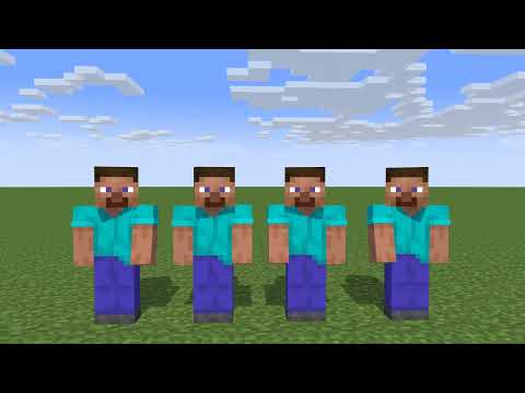 1x4 Steve || minecraft animation ||  waving...