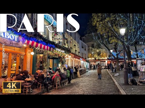 🇫🇷[Paris/France] "🎄Paris Christmas seasons in Montmartre🎄" (4K60FPS) 08/DECEMBER/2024