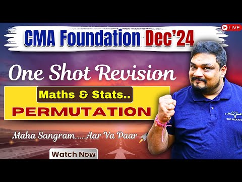 🥳One Shot Revision Permutation | Mathematics Marathon By Prof. Mayank Agarwal Sir #cmamarathon