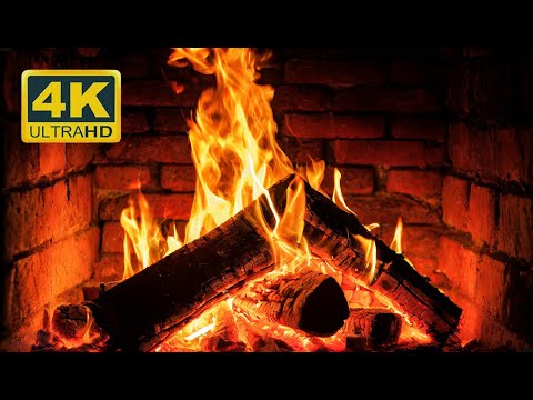 🔥 COZY FIREPLACE 4K (12 Hours Without Music). Relaxing Fireplace. Burning Logs and Crackling Fire HD