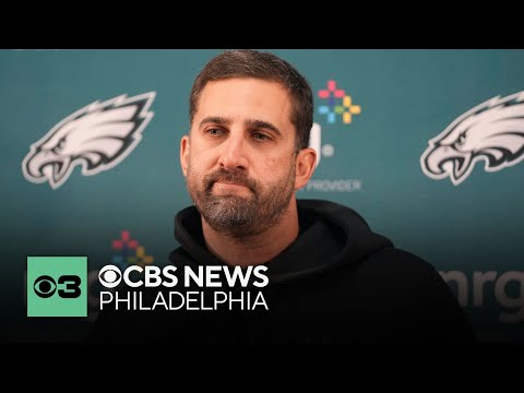 Philadelphia Eagles coach Nick Sirianni speaks after loss to Commanders