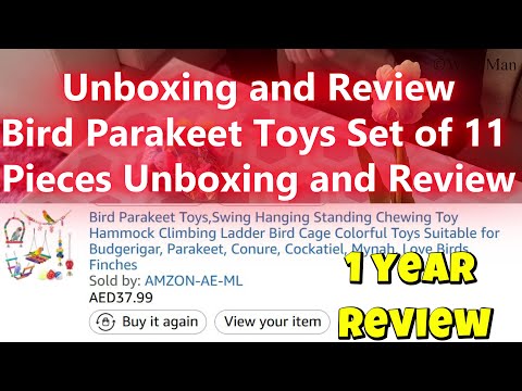 Unboxing and Review Bird Parakeet Toys Set of 11 Pieces