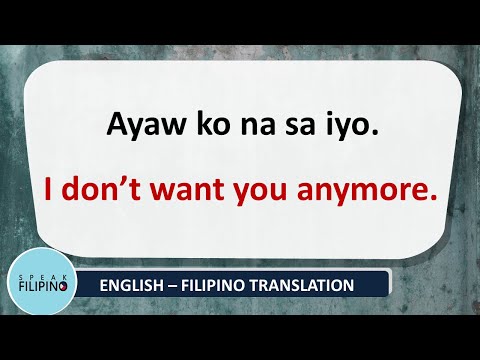 COMMONLY USED FILIPINO Phrases! #22(English-Tagalog)