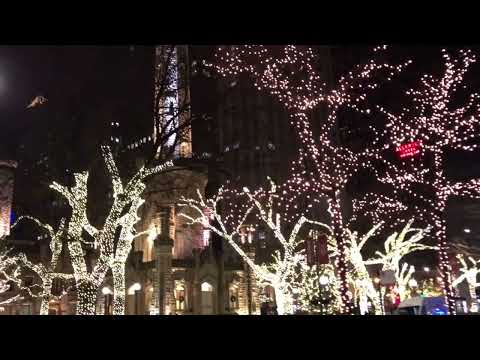 Chicago Water Tower all dressed up for the Holidays ! 11/23/2022