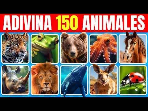 Adivina 150 ANIMALES en 3 segundos 🐯🐵🦁 | Facil, Medio, Dificil, Imposible