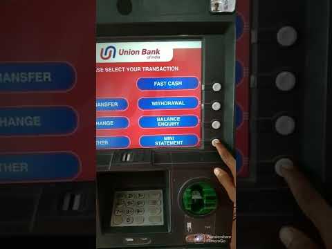 how to get Mini statement with Union bank atm card,in union bank atm machine