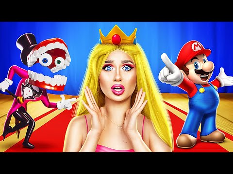 The Amazing Digital Circus vs Super Mario! Princess Peach is Missing!