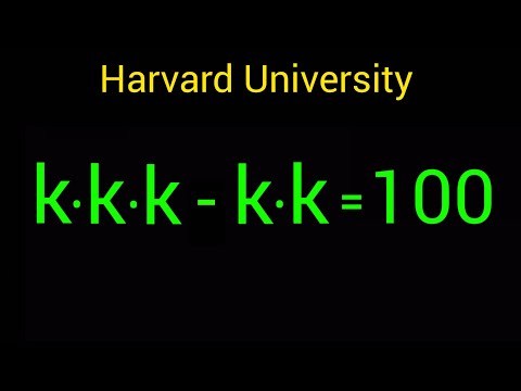 Harvard University Admission Interview Tricks | Find the value of K=?