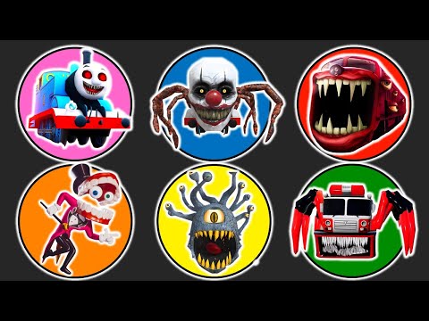 Spin Wheel Thomas Exe, Clown Eater, Train Eater, Caine, Beholder Eater, Fire Truck Eater