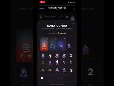 Pixeltap daily combo