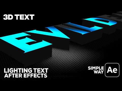 After Effects 3D Text Tutorial - No plugin