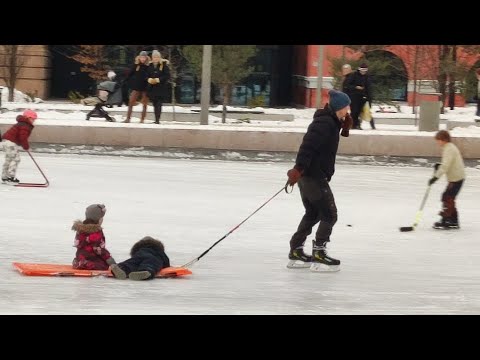 🇸🇯⛸️Oslo Opera House Ice Skating⛄~ 4K HDR OSLO NORWAY