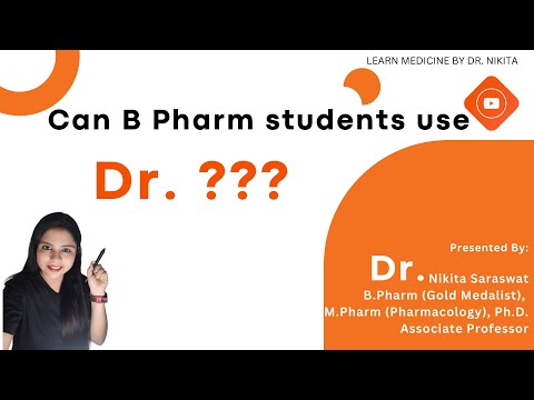 Can BPharm students use Dr. ???