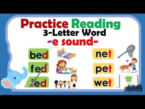 Learn to read 3-letter word | E sound|Phonics | Reading guide for beginners,toddlers