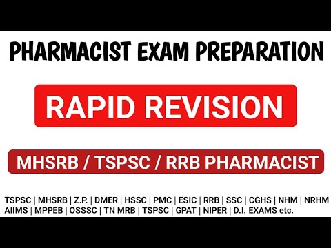 PHARMACIST EXAM PREPARATION / MHSRB / RRB / TSPSC / DMER / PRISON DEPARTMENT PHARMACIST