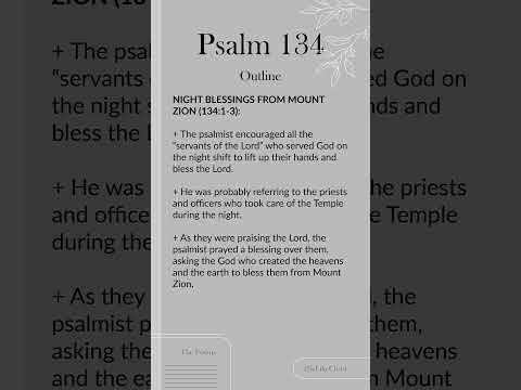 Psalm 134 Explained in 1 Minute... #biblestudy #christianlife #1minutebiblestudy #psalmsreadingplan